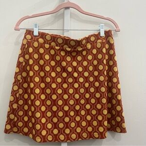 Zara A-Line Skirt in Yellow and Brown